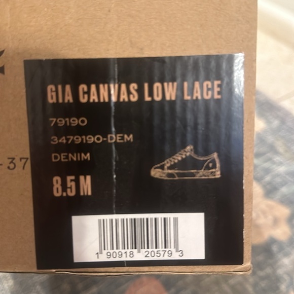 Frye Gia Canvas Low Lace Denim Sneaker - Picture 5 of 5